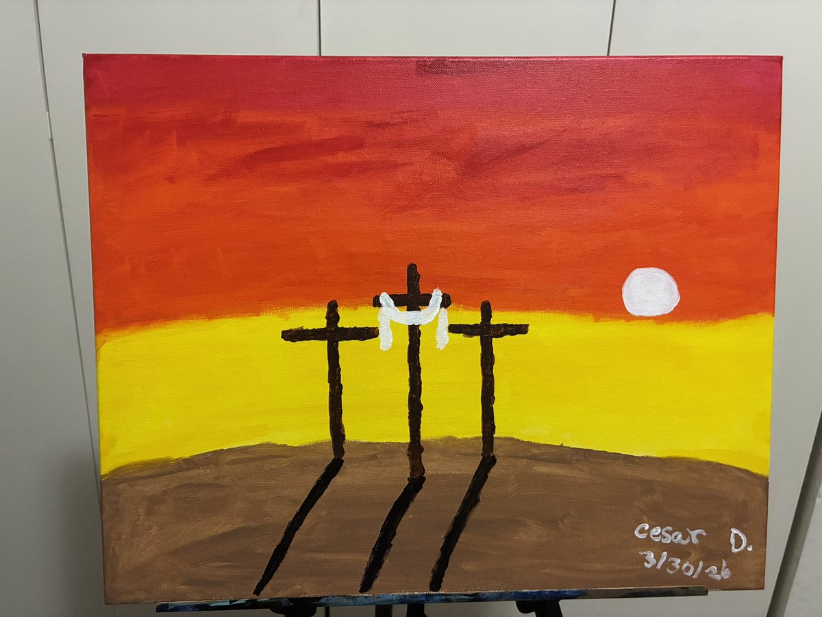 CesarDe29071468's tweet photo. HAPPY GOOD FRIDAY. And this is my painting https://t.co/Z8McsafrVv