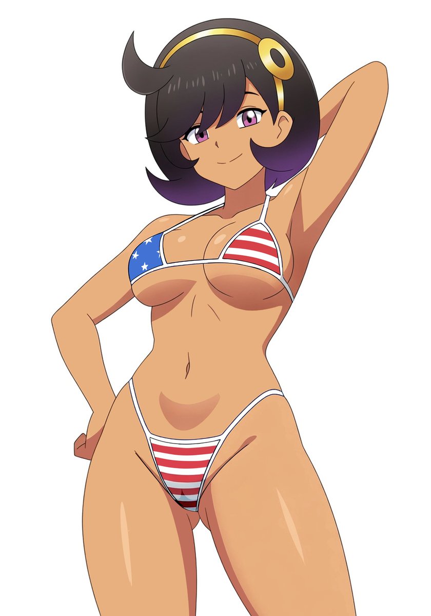 #エマ #ポケモン #アニポケ #リコとロイの旅立ち #ポケモンイラスト #ファンアート #イラスト #ポケモン好きと繋がりたい #Pokemon #Anipoke #Enma #PokemonHorizons #fanart 
ENMA FOR YOU !! COMMISION ALWAYS OPEN ! I dont know why everyone are doing the  usa bikini theme but here we go!!