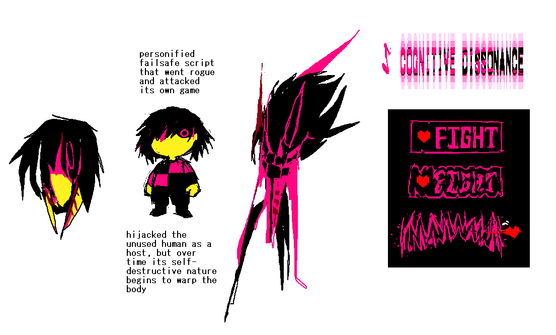 a long time ago i made a bete noire redesign out of my spite towards glitchtale/camila cuevas, so here's time for round 2 babey #undertale