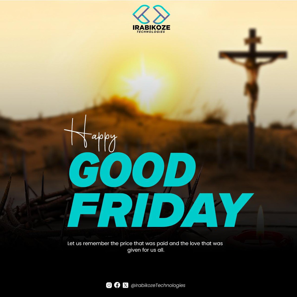 irabikoze_tech's tweet photo. He carried the cross✝️. We carry the memory.
Happy Good Friday. https://t.co/Cxm1nxQVrC