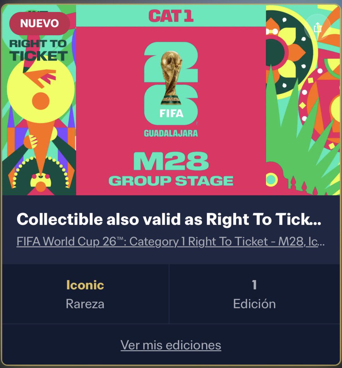 Por fin se me hará ir a un mundial después  de años anhelando ir tan siquiera a un juego.

Que mejor juego un de Mexico.