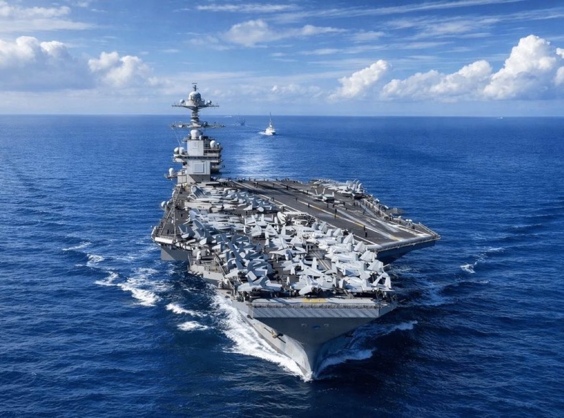 John_FKJR's tweet photo. JUST IN: 🇺🇸🇮🇷 US redeploys world's largest aircraft carrier USS Gerald R. Ford to Iran war. https://t.co/DPU0jADKJt