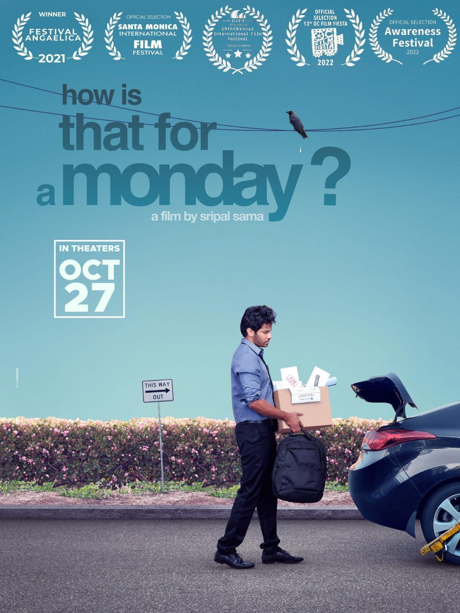 CinemaRareIN's tweet photo. A fateful Monday changes the lives of a billionaire, a gang of amateur thieves, an old man and an immigrant techie as they face racism, police brutality and class differences.

#HowIsThatForAMonday? (2023, English/Telugu) by @sripalsama, now available for RENT on @PrimeVideoIN. https://t.co/vF6K6iBx0i
