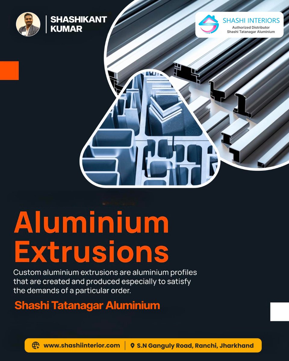 ShashiInterior's tweet image. Build stronger with premium Aluminium Extrusions by Shashi Interiors. 🔩

#AuthorizedDistributor of Shashi Tatanagar Aluminium.

✔️ Custom solutions
✔️ Superior finish
✔️ Trusted quality

🌐 shashiinterior.com

#ShashiInteriors  #AluminiumWholesalersRanchi #Jharkhand