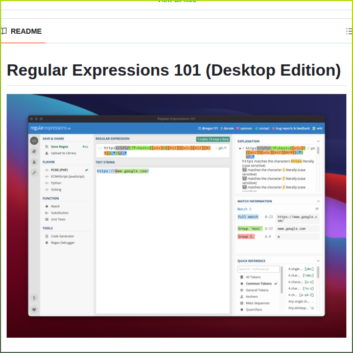 Offline desktop version of regex101

github.com/nedrysoft/rege…