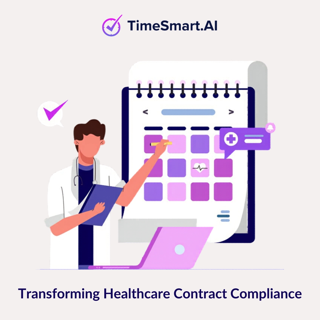 TimesmartAI's tweet photo. Healthcare organizations often face complex challenges when managing clinician contracts, tracking activities, and ensuring compliance.
https://t.co/G0DncjELNg simplifies these with an AI-powered platform designed to streamline clinician timesheet management, contract compliance. https://t.co/y4Ycrgfp23