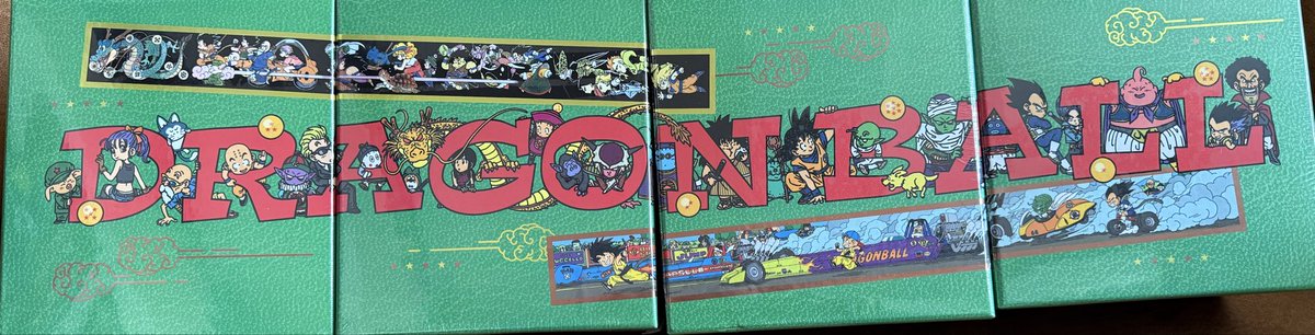 ANKO_encounter's tweet photo. 届いた！撮り方下手、、
40周年記念ドラゴンボール42巻セット
Double Cover Box
カバーイラストの作家さんが豪華すぎる！！！！😭♡ https://t.co/3DP9UGYevs
