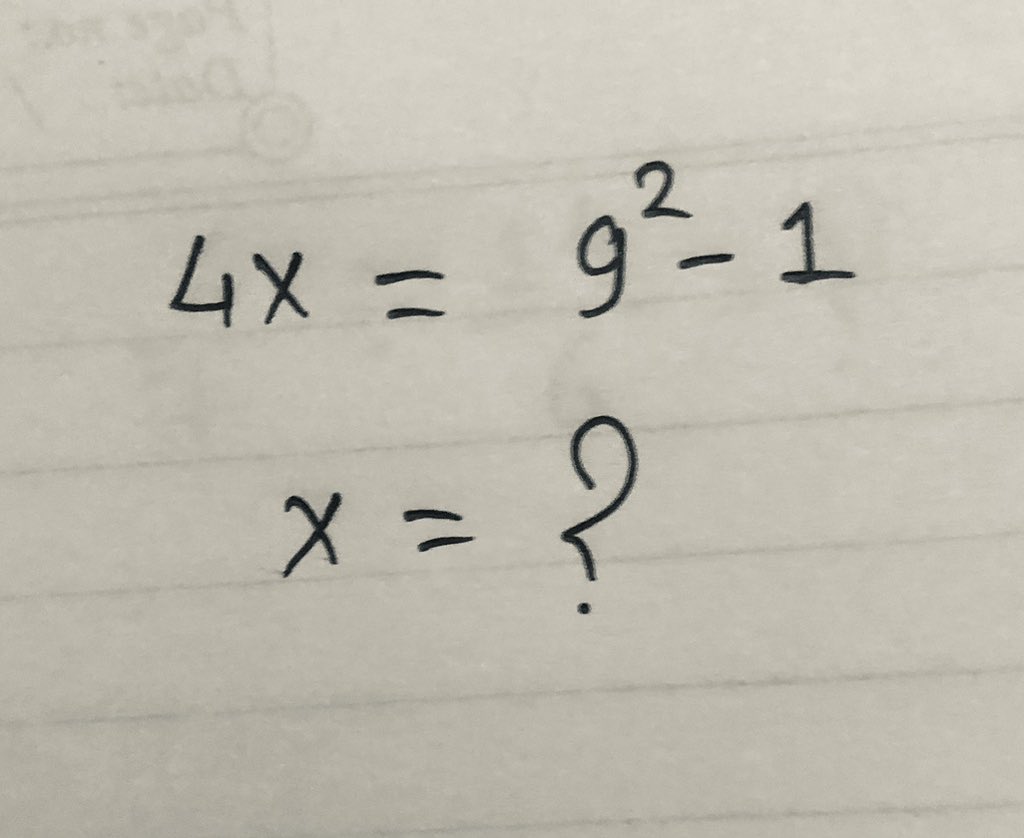 4x=9^2-1 x=?