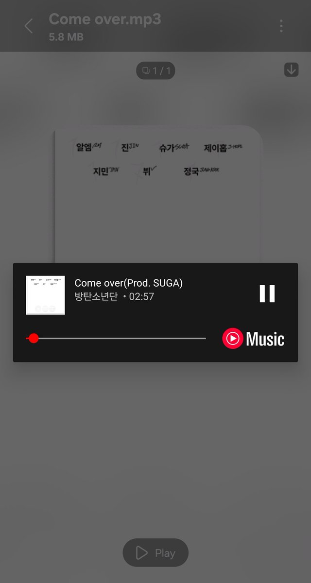 wtp aku punya lagu "Come Over" 😋🤍