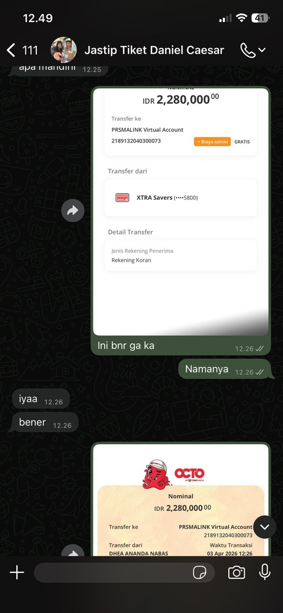 anandalunatics's tweet photo. Gais ati2 allyuc ni penipu jasa titip tiket konser daniel caesar
Ni link akunnya https://t.co/KdxBASShA8

Buat allyuc jamet lu klo baca gpp gua ikhlas 2jt doang tp smoga hidup lu ancur🥰😘 https://t.co/M2C8Qellsl