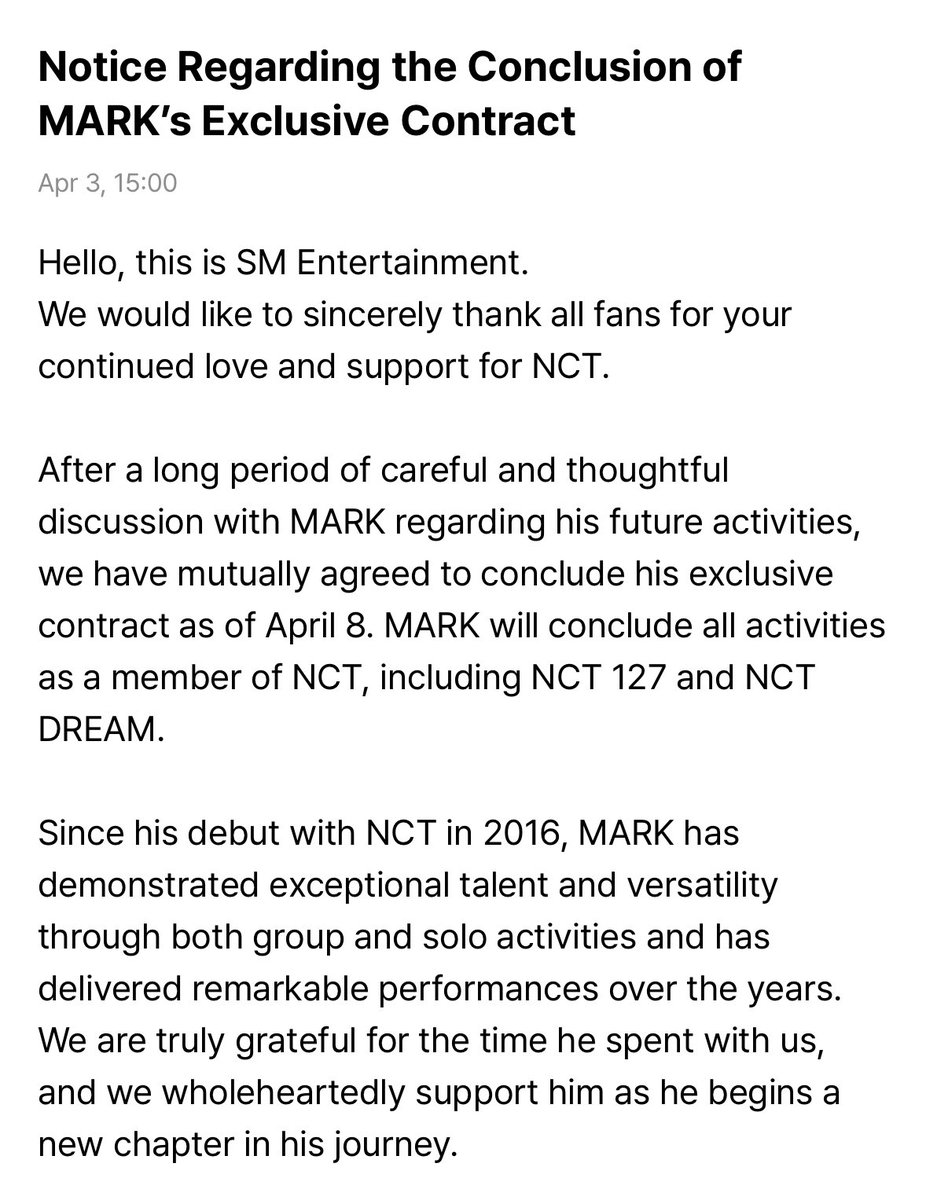 jaeminners's tweet image. mark will leave nct…