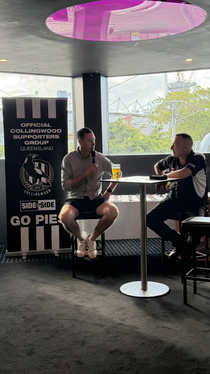 Cinstories's tweet photo. Pies didn’t take the chocolates against the Lions last night, but I still had a brilliant day at @CollingwoodQLD Pre game function. 

Nick Maxwell was brilliant.

Huge thanks to @collingwood_fc for making the on ground experience exceptional.

#sidebyside #collingwoodfc #afl https://t.co/3aXLJ5OtBN