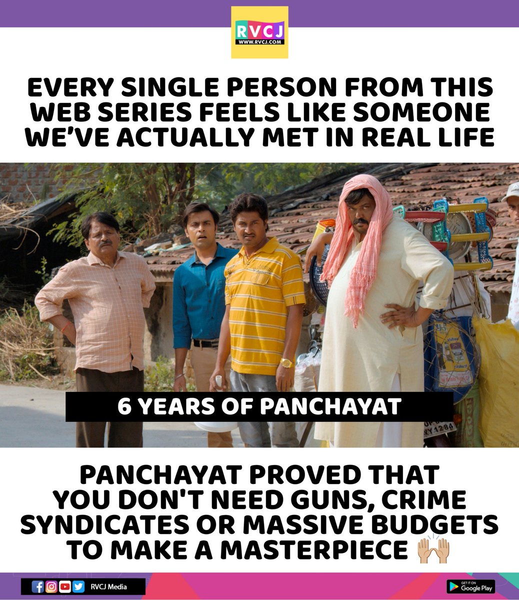 rvcjmovies's tweet image. 6 years of Panchayat ❤️

#panchayat #webseries #faisalmalik #jitendrakumar #primevideo