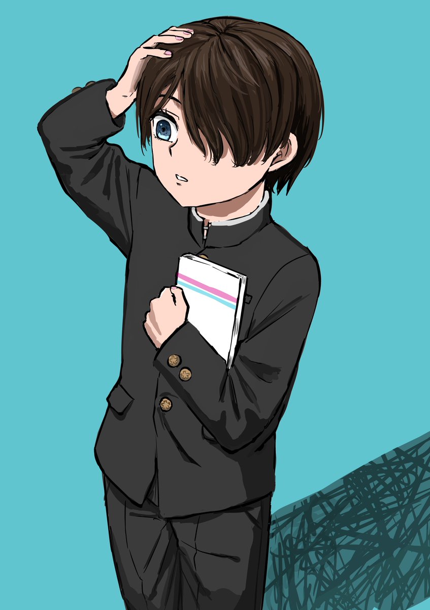 workdom68824's tweet photo. 最近全然あげてなかったので、学ランを描く練習で描いた絵。
鬼太郎みたい。 https://t.co/Eyaue00Nx8