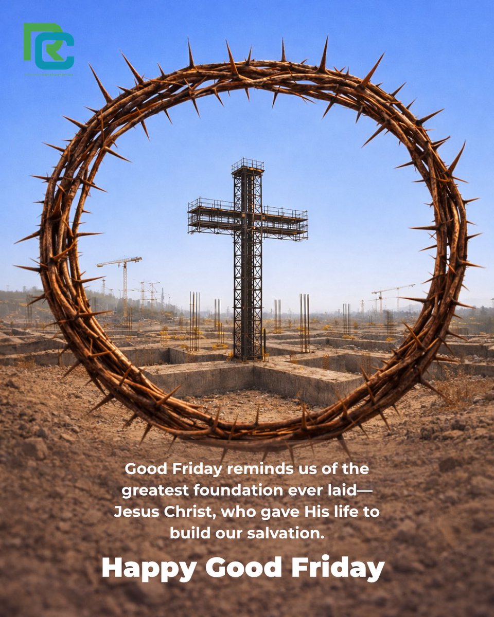 Every lasting structure is built on sacrifice.
Good Friday reminds us of the greatest foundation ever laid—
Jesus Christ, who gave His life to build our salvation.