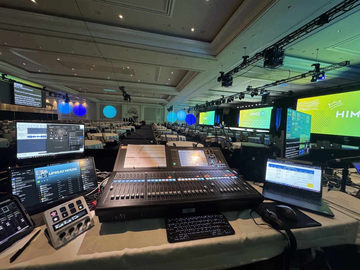 DubC702's tweet photo. A1 | Systems Tech for my largest General Session A1 gig to date with over 6,500 attendees for the Healthcare Information and Management Systems Society (HIMSS) 2025 General Session @VenetianVegas. #Yamaha #EAW #Anna https://t.co/WUJTJf0MZo