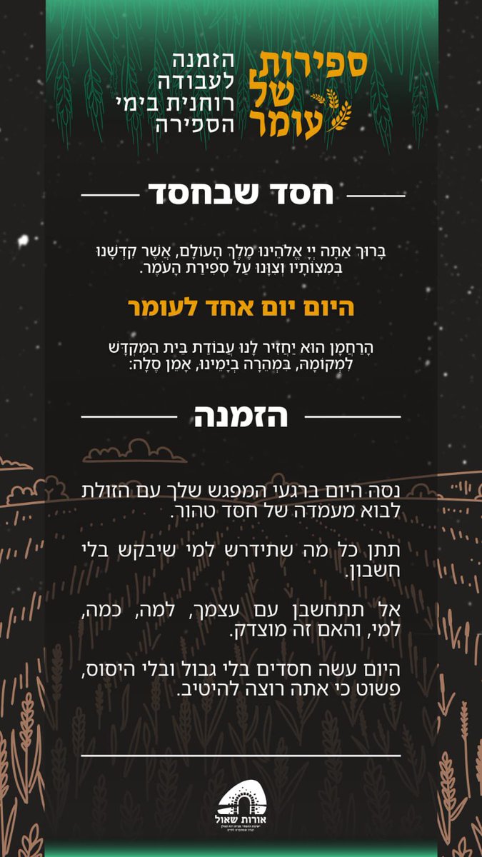 Orot_Shaul's tweet photo. מפסח לשבועות – מסע של צמיחה אישית עם הרב תמיר גרנות

אתם רוצים להפוך את הימים הללו למשמעותיים יותר עבורכם?
אתם מחפשים דרך ליישם בחיים את המידות של הספירות?

https://t.co/qzNtJ2hj1i https://t.co/QO8ucfvHXu