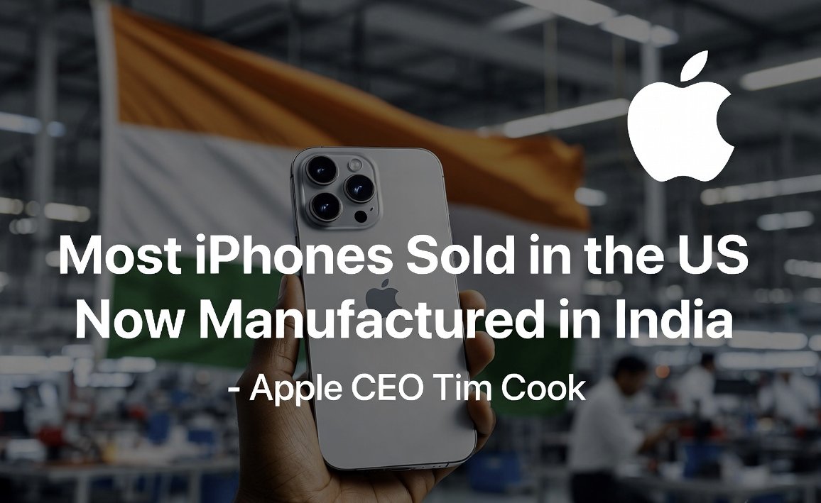 evrydaypursuit's tweet image. Apple CEO Tim Cook has confirmed that majority of iPhones sold in the United States are now manufactured in India.

 This significant shift highlights India’s expanding role in global technology supply chains.📱🇮🇳

#MadeInIndia #Apple #iPhone #TimCook #TechNews