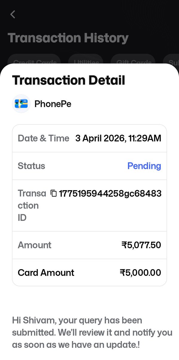 Shivamsandy187's tweet photo. “Dear  @savesage_club @PayUindiaCare @IDFCFIRSTBank
Payment: Received ✅
Order: Successful ✅
Gift Card: Missing ❌
Kya ye ‘imagination based service’ hai? 🤡
₹5077 leke ₹5000 ka card bhi nahi diya… next level business model 👏” https://t.co/tWmAbS9Ks5
