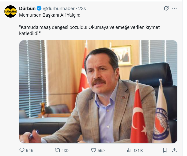Uzun zamandan sonra işçi maaşının memur maaşını geçtiğini anladı. Ama 1 milyon üyesi halen anlamadı.