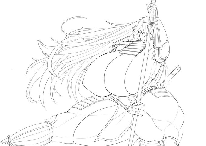 オリジナル女師匠本WIP。こんな凛々しい女師匠はきっと弟子にも威厳をもって修行をつけてるんやろうなぁ 