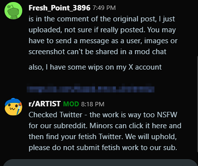 Watse_Art's tweet photo. Reddit disrespectful mods on r/ARTIST community. Accusing of AI generated image; after proof, says is traced, and then says is a fetish art account. The logic for that kind of people is - anything that is not a undarage nude girl is fetish. Stay away if you can of that community https://t.co/LyE0S914i1