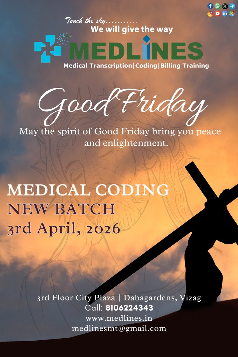 medlines's tweet photo. #Medlines #pioneersinmedicalcodingtraining #bestmedicalcodinginstituteinvisakhapatnam #bestmedicalcodingtraining #cpcexam #onlinemedicalcodingtraining #offlinemedicalcodingtraining #medicalcodingjobs #icd #cpt #HCPCS #codingguidelines #medicalcodinginstituteinvizag https://t.co/kfm23RLWVH