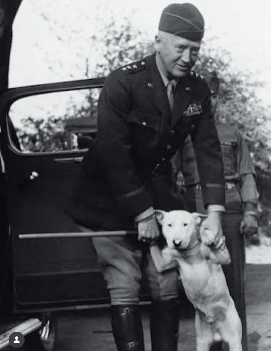 MilitaryCooI's tweet image. General Patton and his best buddy, Willie. 🫡