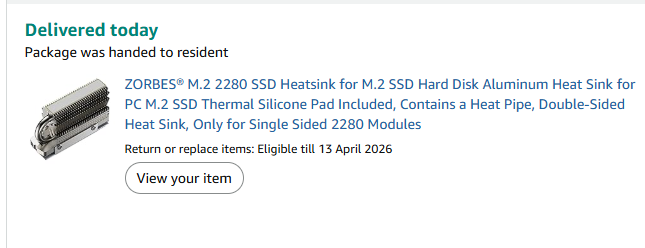 delhitevipin's tweet photo. @amazonIN @AmazonHelp This is what i ordered and this is what i received. i have ordered a heat sink and received a monkey cap. pls resolve this.. https://t.co/u3pvgSacVw