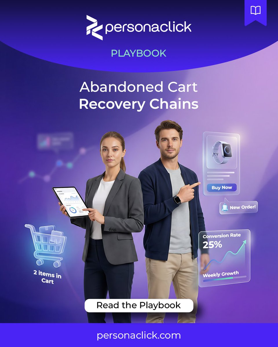 personaclick's tweet image. 📖 This playbook walks through how abandoned cart automation helps brands recover high-intent users at exactly the right moment.
👉 Explore the full scenario and request a demo: personaclick.com/playbook-winni…

#AbandonedCart #WinBack #Ecommerce #Martech #PersonaClick 🫆