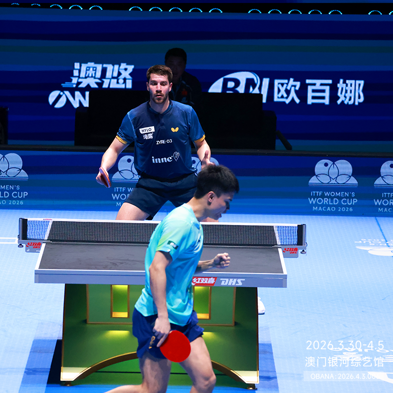 OBANASports's tweet photo. 📸 Day 5 | ITTF World Cup Macao 2026 🏓 
As the tournament enters its decisive stage, the champion’s path is coming into focus. 
Witness the final push to glory with us. 🤝 
#ITTFWorldCup #Macao2026 #OBANA #TableTennisExcellence #ChampionJourney https://t.co/wcJDYYjuI0
