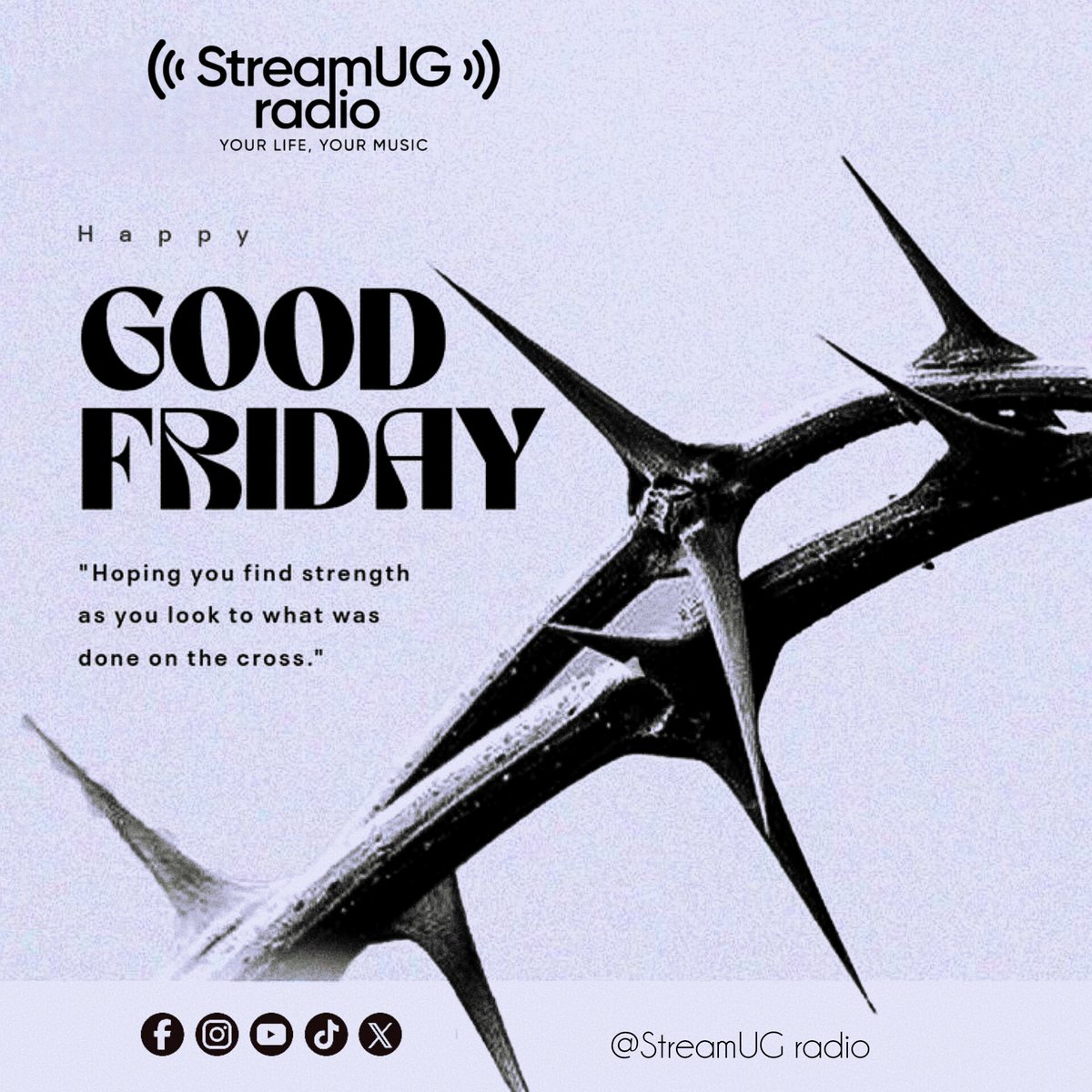 StreamUGRadio's tweet image. Remembering the ultimate sacrifice and the power of grace. Stay blessed this Good Friday. 🙏
#GoodFriday #Grace #Redemption #StreamUGRadio