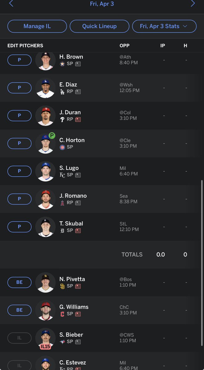 TherealDstrick's tweet photo. @Andrew_FBB Just grew our league from 8 to 10! Absolutely love fantasy baseball, play fantasy basketball as well! I was a 10 pic, what do you think about the squad? Any drops first look? https://t.co/GGKATEimUs