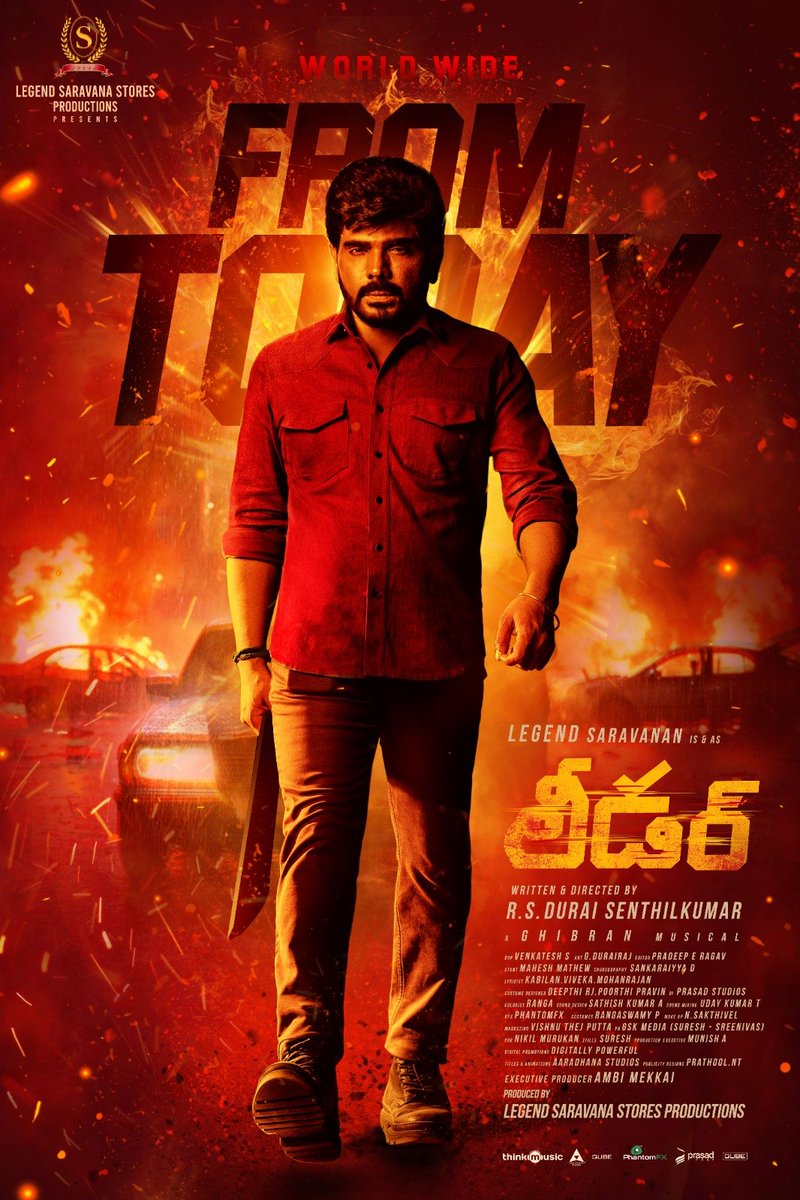 galattadotcom's tweet image. From today, a new force takes over the big screen - Experience the rise of a True #Leader in cinemas !!! 🥳💥

#LegendSaravanan