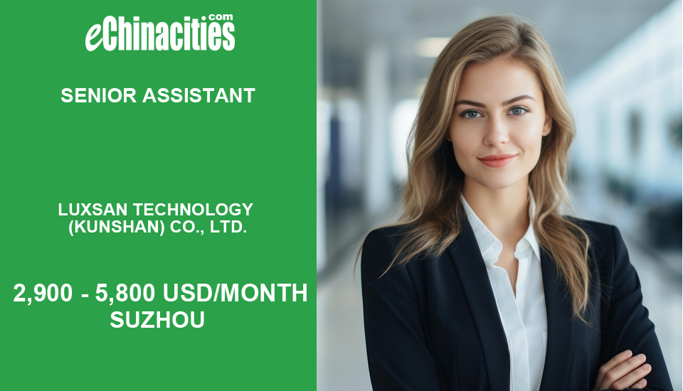 eChinacities's tweet image. Senior Assistant in Suzhou,China
jobs.echinacities.com/jobchapter/135…
#Jobs #chinajobs #JobsInChina #careers #workinchina #SearchJobs #hiring #onlinejobs #recruitment
#eChinacities.com is a platform for #employers and #job seekers (it's free).