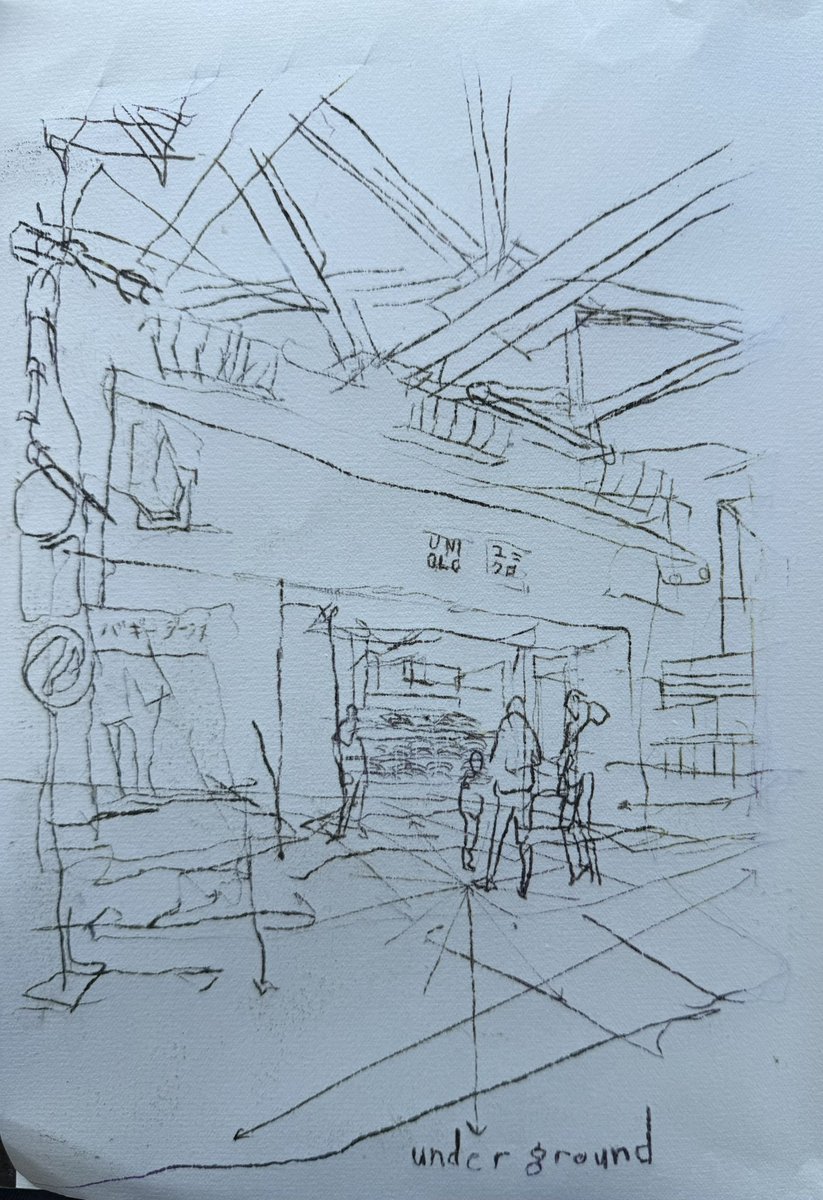 signatkoa's tweet photo. #sketch #drawing #tokyo 
中心を持つ相互作用が必ずしも必要ではなく、ある意味一方的に流れている
流れてゆく雲の霧が、晴れゆく青の中心を持たないように
決してわがままというわけではない https://t.co/kFberg1Fzp