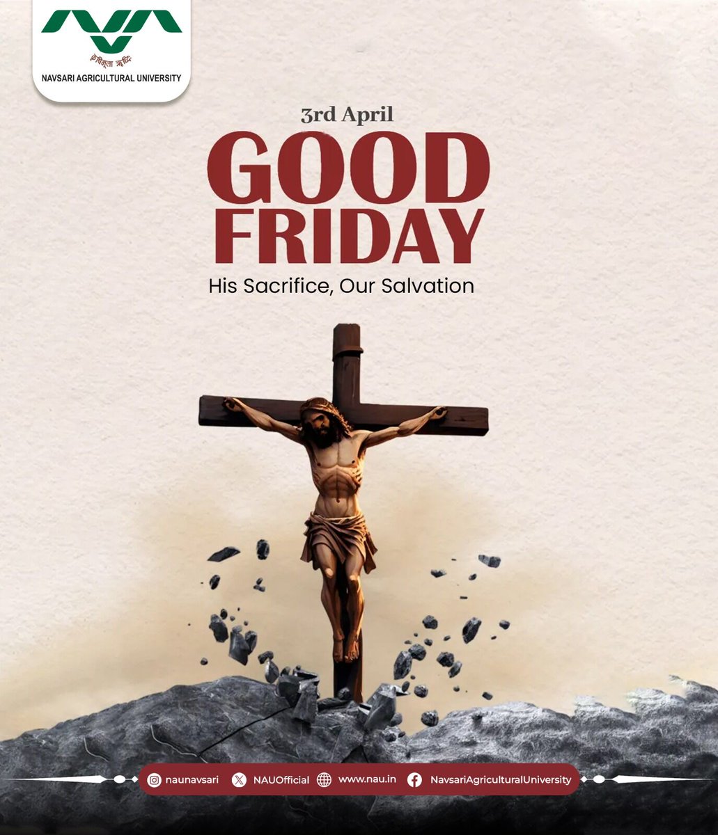 Good Friday reminds us of the power of selfless sacrifice and the strength of faith. May this day bring serenity and renewed hope
#GoodFriday #Sacrifice #Hope #SpiritualStrength #Blessings