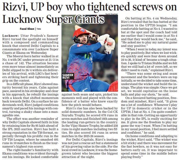 Fazal_scribe's tweet photo. UP boy who tightened screws on Lucknow SuperGiants #LucknowSuperGiants #LSGvsDC #ipl #LSG @DelhiCapitals
https://t.co/1WC4gVXHsV https://t.co/0I2AktvVGu