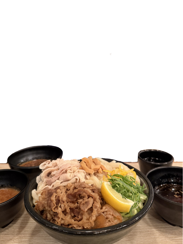 メガつけ麺」を食べる推しを 見守れる素材を配布します。 「推しと
