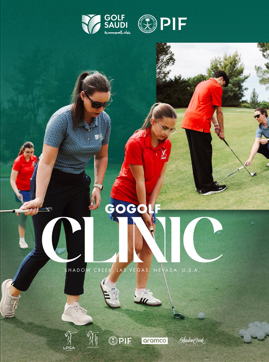 Golf_Saudi's tweet photo. انطلقت أولى الحصص التدريبية لجو جولف من شادو كريك، ضمن فعاليات بطولتنا ⛳️
خطوات ملهمة نحو الجيل القادم من لاعبي الجولف

The first GoGolf Clinic got underway at Shadow Creek as part of our tournament ⛳️
Inspiring the next generation of golfers

#GolfSaudi #جولف_السعودية #جو_جولف #GoGolf #PIFGlobalSeries