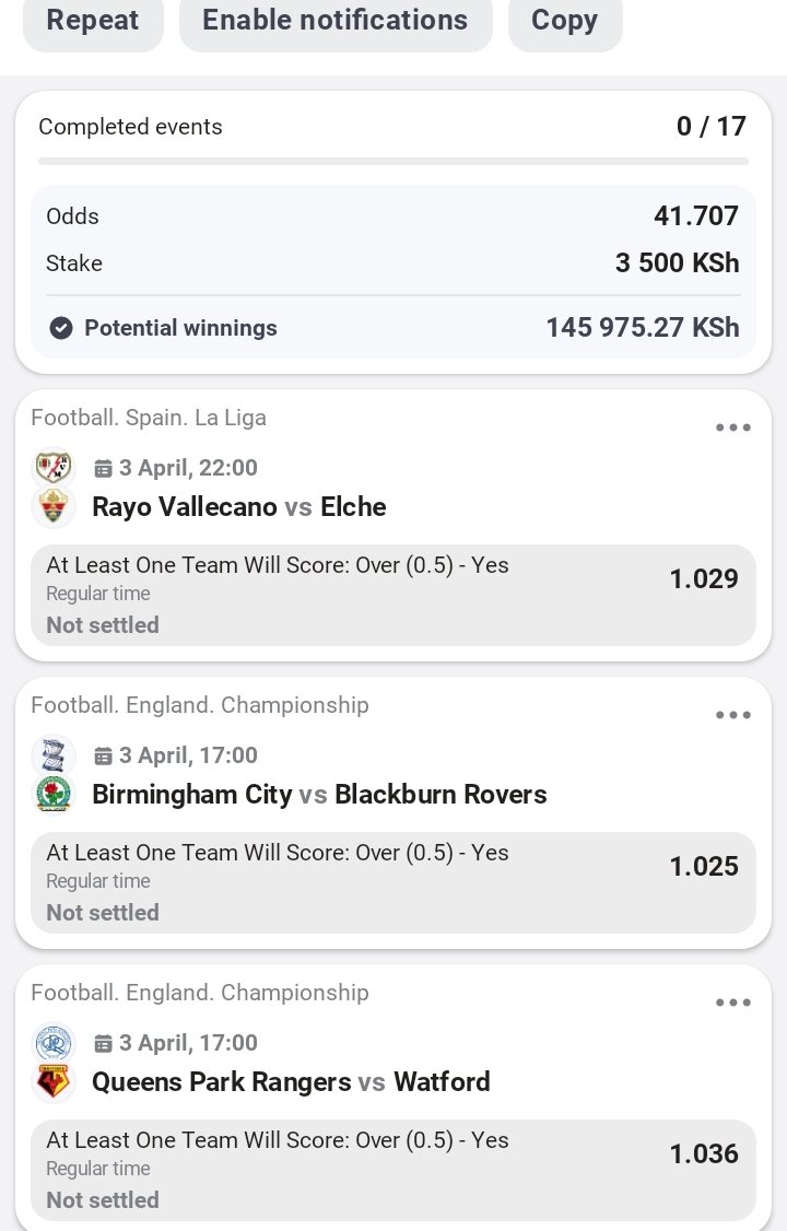 chronicle_tips's tweet image. 🚨AFROPARI 🚨
🎯Atleast one team to score 
⚡️41 Odds
You snooze you miss 💥💥💥💥💥
REG📲📲 bit.ly/SIMBAAFROPARI

#Promocode👉👉DBO 
#Boooking code👉H9KB7

           #GOODLUCK🍀🍀🍀
