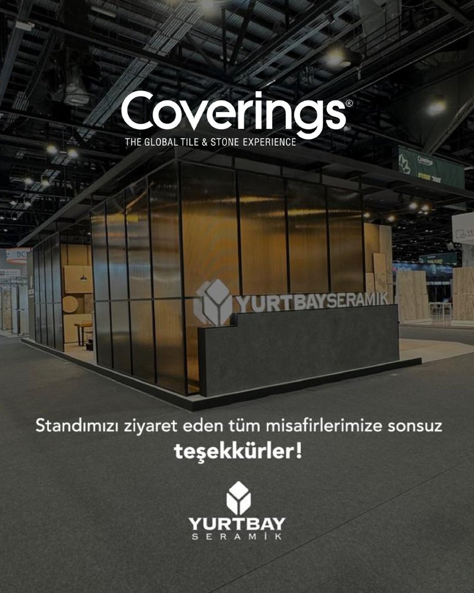 Coverings 2026’da bizimle aynı zeminde buluşan, her adımda hikâyemize ortak olan tüm misafirlerimize teşekkür ederiz.

#DoğadanSanata #YurtbaySeramik 

We would like to thank all our guests who joined us at Coverings 2026 and who have been part of our journey every step of the
