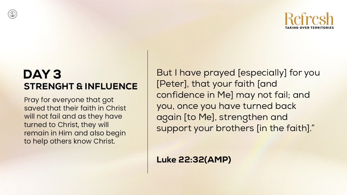 dcclagos's tweet image. Welcome to Day 3 of our Fasting and Prayer.

Our prayer focus for today is Strength &amp;amp; Influence

Swipe to see devotional texts and prayer meeting details.

Join us as we fast and pray

#refresh
#prayersforApril #davidschristiancentre