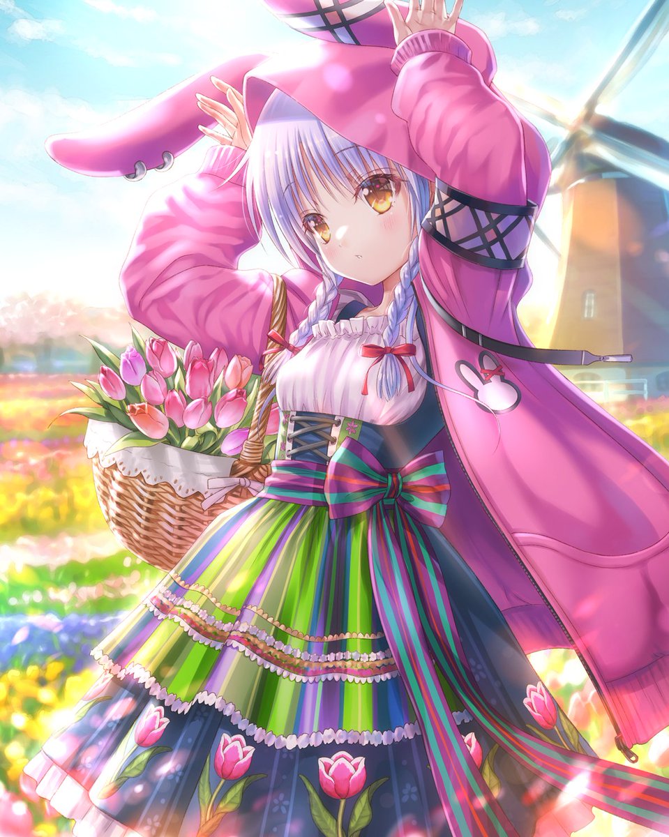 今月の天使ちゃん”マジ天使！”    
3月の誕生花『天使ちゃんとチューリップ』
#key 
#Angelbeats