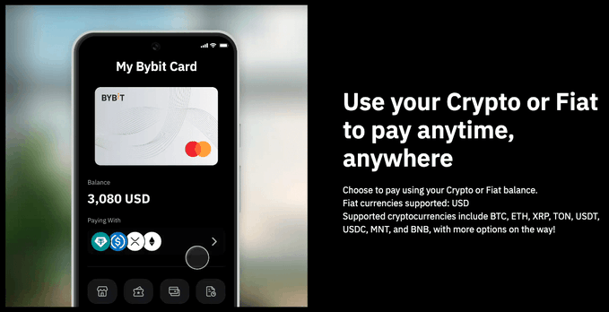 CryptoMYsia's tweet photo. 7. Bybit Card. Get a Bybit Crypto Debit Card (Virtual card is free)
Any merchant who accepts #Mastercards can accept Bybit Card 💳
- No annual fees
- Earn flexible interest
- Get 2%-10% cashback every time
Get it here: https://t.co/OOsfXJi861 https://t.co/g7luyYR2O3