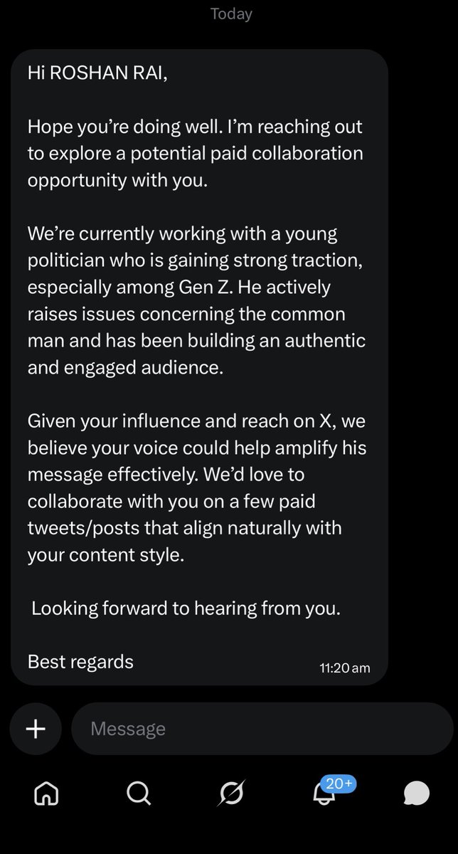 Roshan Rai tweet media