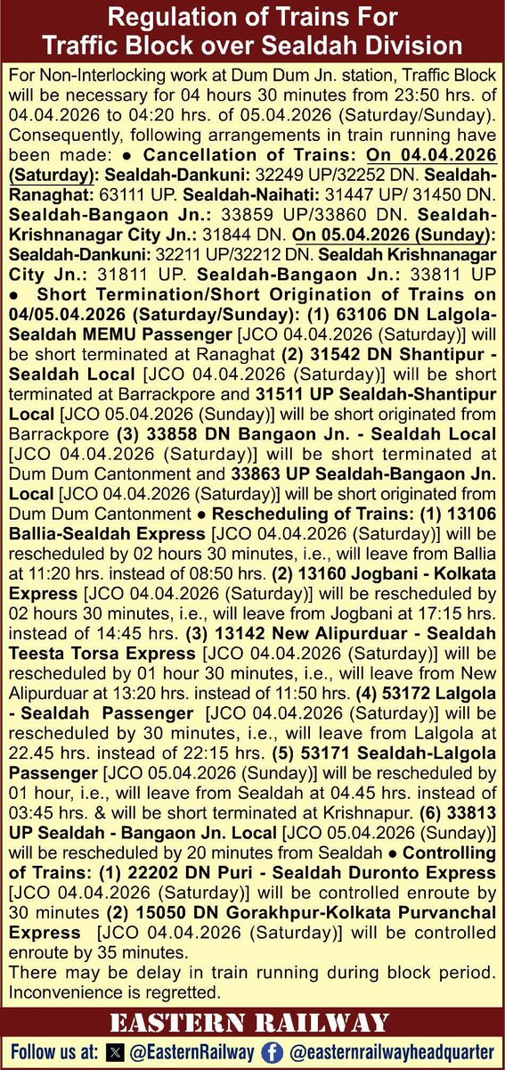 DRM Sealdah ER tweet media