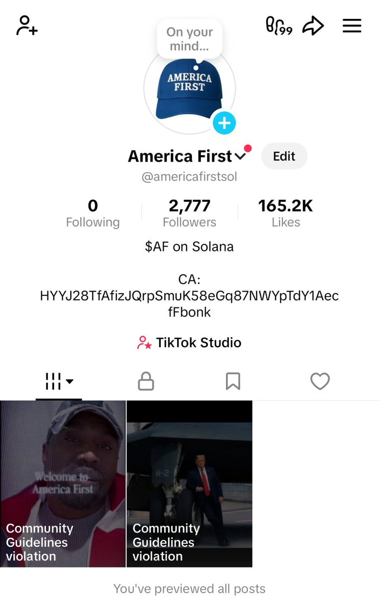 America First tweet media