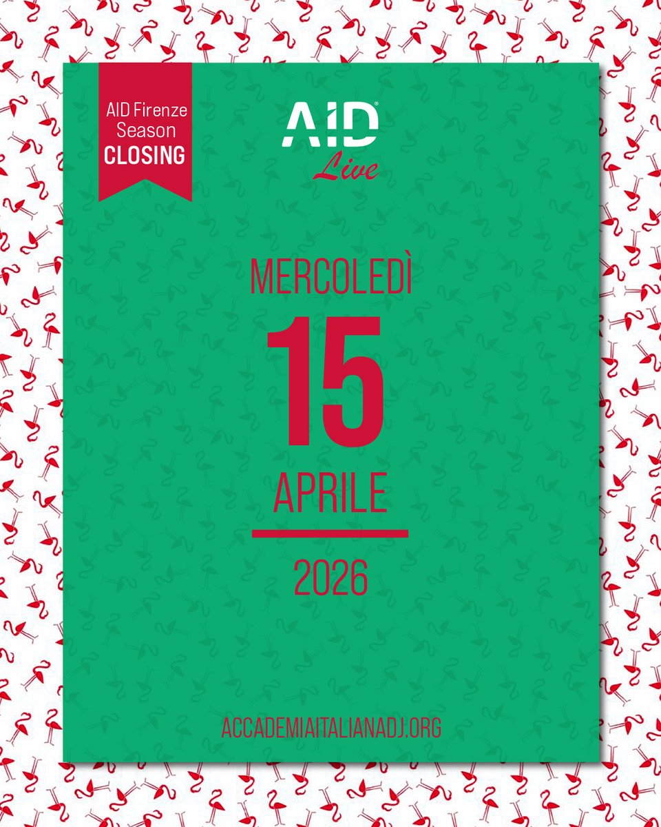 AccademiaDJ's tweet photo. AID Live @ Radio AMBLE'
15/apr/2026

E siamo a 6, la nuova puntata con il talento degli studenti ufficiali @accademiaitalianadj

Scopri nuovi artisti, ascoltali live di persona a Firenze o sulle frequenze di Radio Amblé. Tutto in diretta, tutto per te!!! https://t.co/AzzeahLWrd