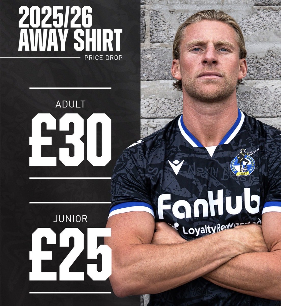 🔔 Available instore at <a href="/BRFC_Shop/">Bristol Rovers Club Shop</a> or online at the link below.

🖱️Click and collect also available.

➡️ brfcdirect.co.uk/collections/aw…